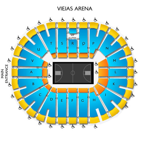 Viejas Seating Chart